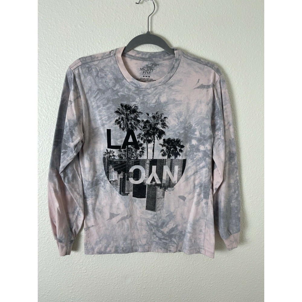 Mighty‎ Fine LA/ NYC Pink Tie Dye Long Sleeve Top T-Shirt Women's Medium